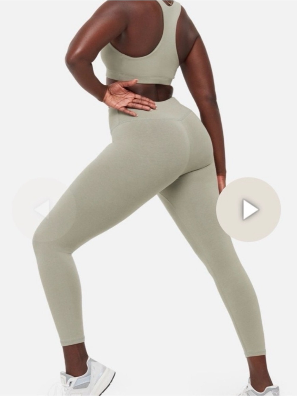 LIKE NEW MATE the Label Organic Midi Stretch Leggings in Sage Green